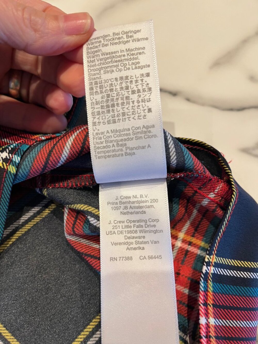 J.Crew Factory Tartan Bow-Neck Top with Ruffles - Medium - Picture 10 of 10
